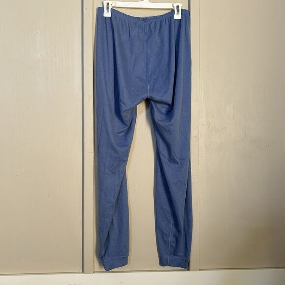 Patagonia Capilene Womens Pajama Pants Large Blue Stretch Comfort Made In USA - Picture 2 of 10